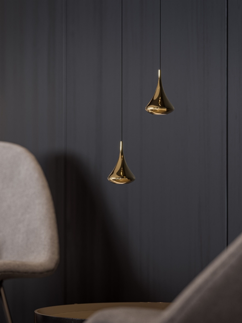 Luminaire suspendu biba drop composition de 7 éléments éclairage d'une table de séjour