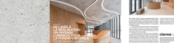 Clarma and Intralighting Featured in Espaces Contemporains