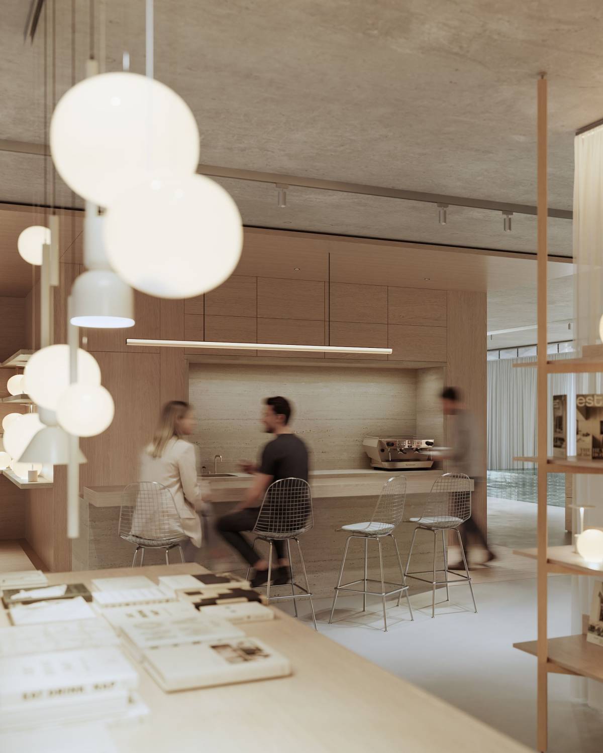 Cuisne du nouveau showroom Clarma