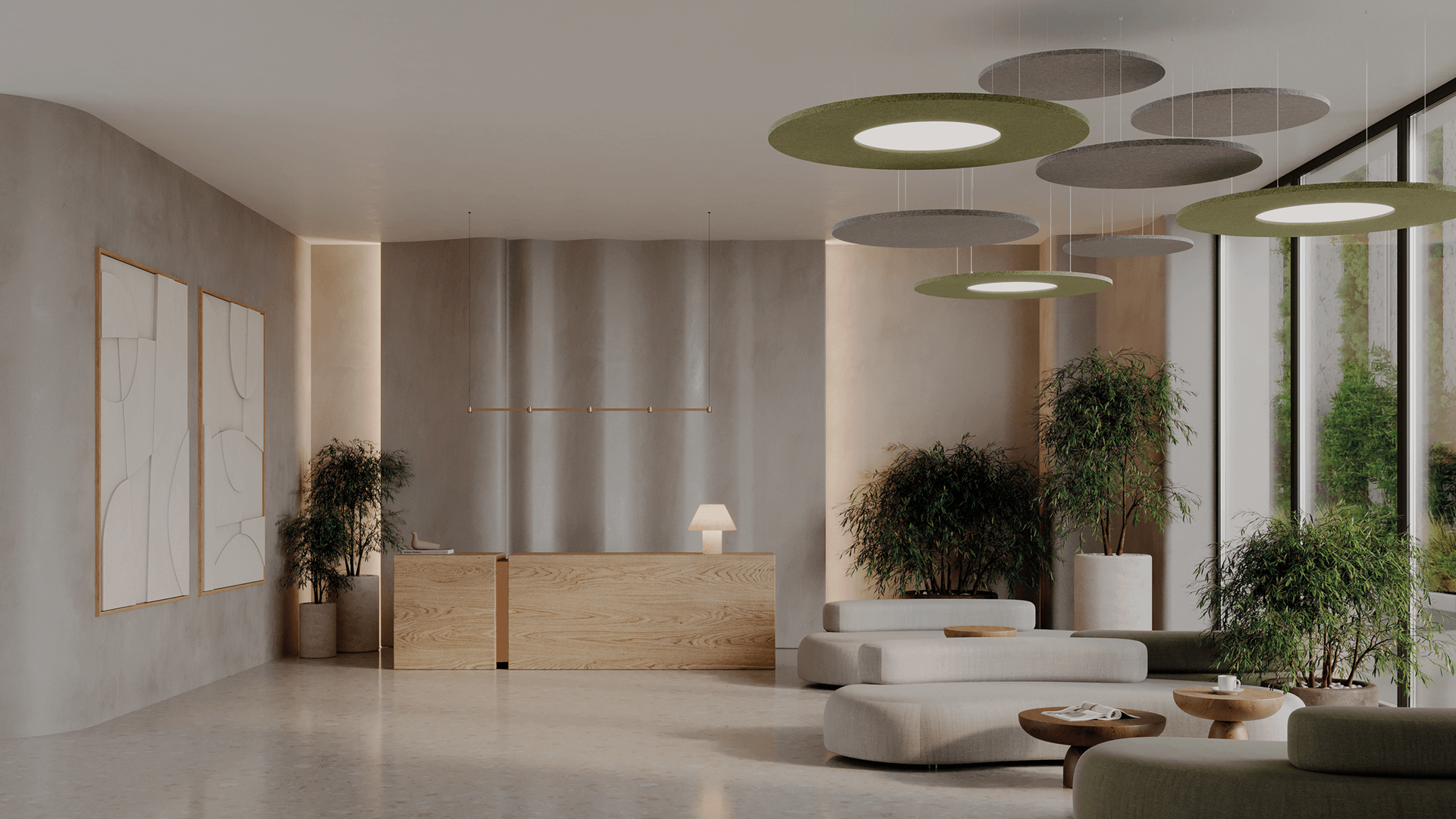 Clarma acoustic lighting for hotel