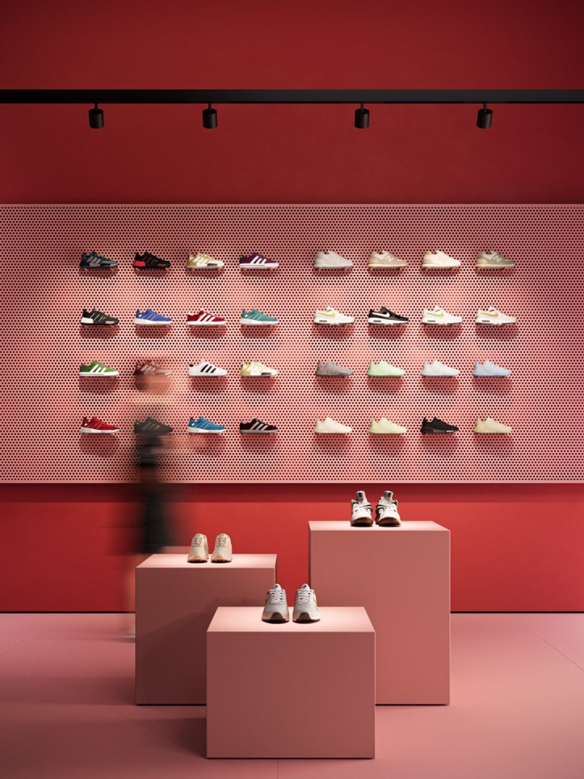 Rulo T dans un magasin de sneackers